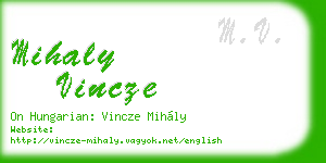 mihaly vincze business card